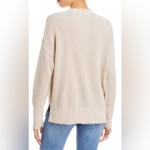 PISTOLA Darya Cotton Oversized Sweater in Light Blue Size Medium - Picture 2 of 7